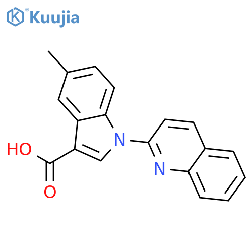 1H-Indole-3-carboxylic acid, 5-methyl-1-(2-quinolinyl)- structure