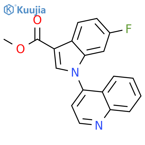 1H-Indole-3-carboxylic acid, 6-fluoro-1-(4-quinolinyl)-, methyl ester structure