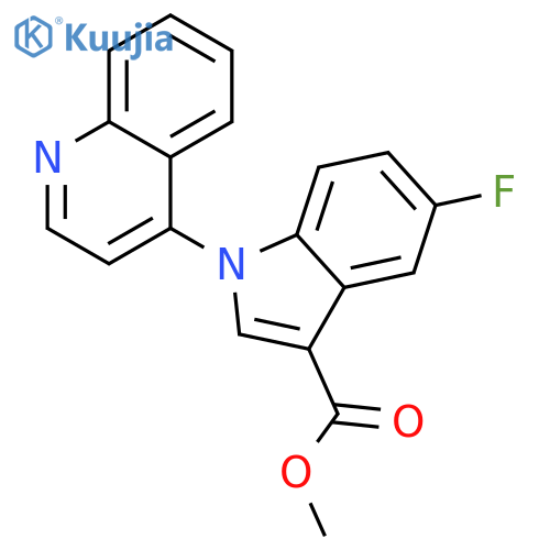 1H-Indole-3-carboxylic acid, 5-fluoro-1-(4-quinolinyl)-, methyl ester structure
