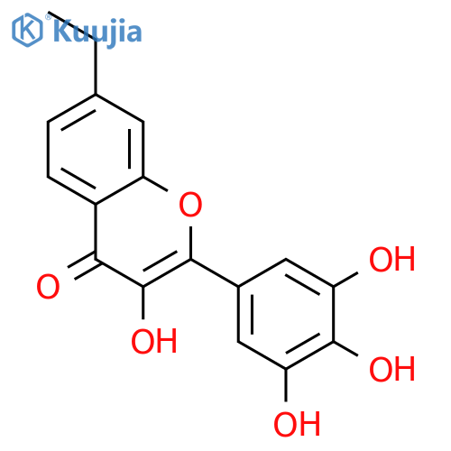4H-1-Benzopyran-4-one, 7-ethyl-3-hydroxy-2-(3,4,5-trihydroxyphenyl)- structure