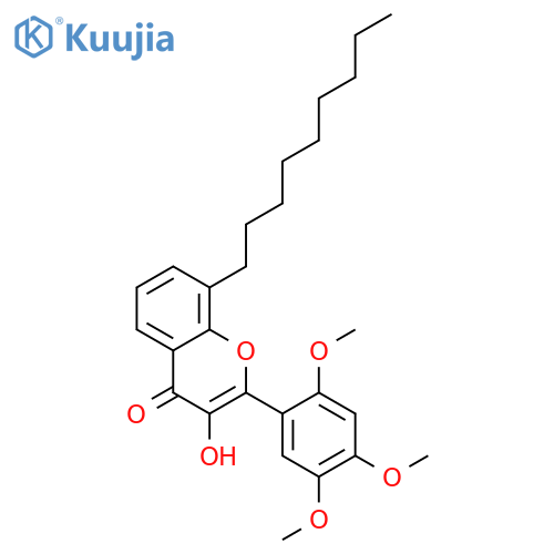 4H-1-Benzopyran-4-one, 3-hydroxy-8-nonyl-2-(2,4,5-trimethoxyphenyl)- structure