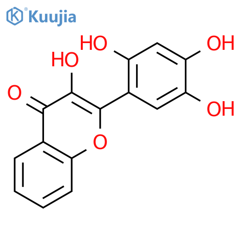 4H-1-Benzopyran-4-one, 3-hydroxy-2-(2,4,5-trihydroxyphenyl)- structure