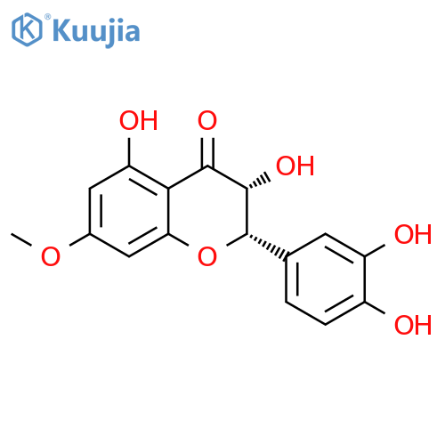 4H-1-Benzopyran-4-one, 2-(3,4-dihydroxyphenyl)-2,3-dihydro-3,5-dihydroxy-7-methoxy-, (2S,3R)- structure