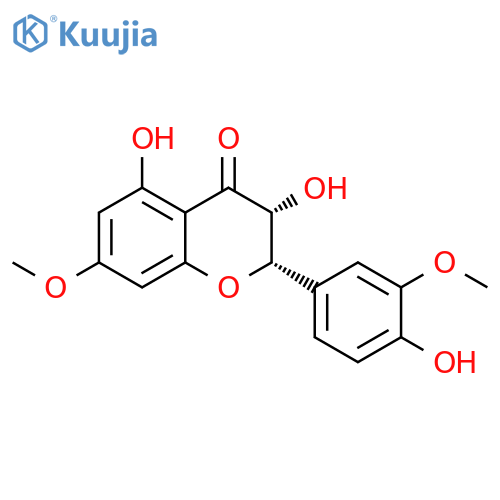 4H-1-Benzopyran-4-one, 2,3-dihydro-3,5-dihydroxy-2-(4-hydroxy-3-methoxyphenyl)-7-methoxy-, (2S,3R)- structure