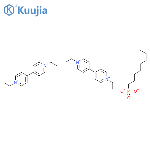 4,4'-Bipyridinium, 1,1'-diethyl-, octylphosphonate (2:1) structure