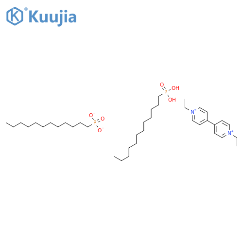4,4'-Bipyridinium, 1,1'-diethyl-, dodecylphosphonate (1:2) structure
