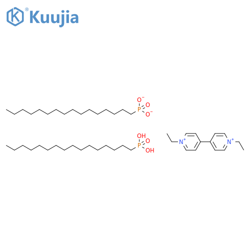 4,4'-Bipyridinium, 1,1'-diethyl-, hexadecylphosphonate (1:2) structure