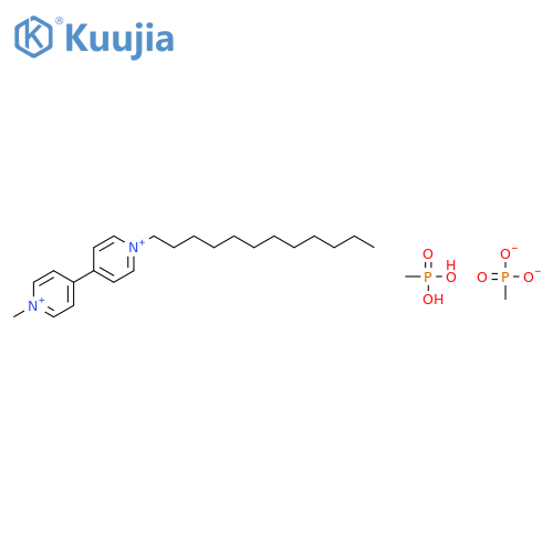 4,4'-Bipyridinium, 1-dodecyl-1'-methyl-, methylphosphonate (1:2) structure