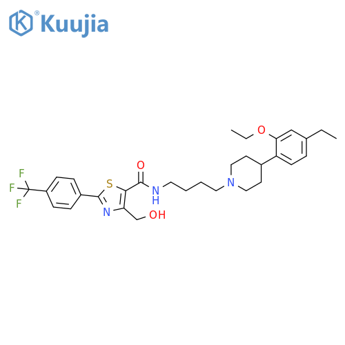 5-Thiazolecarboxamide,N-[4-[4-(2-ethoxy-4-ethylphenyl)-1-piperidinyl]butyl]-4-(hydroxymethyl)-2-[4-(trifluoromethyl)phenyl]- structure