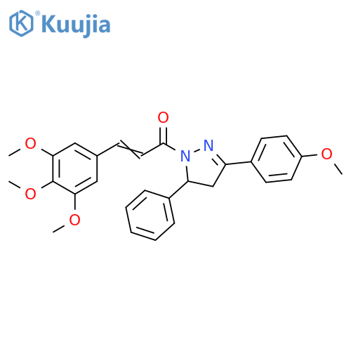 1H-Pyrazole,4,5-dihydro-3-(4-methoxyphenyl)-1-[1-oxo-3-(3,4,5-trimethoxyphenyl)-2-propenyl]-5-phenyl- structure