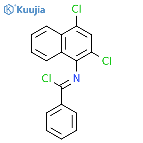 Benzenecarboximidoyl chloride, N-(2,4-dichloro-1-naphthalenyl)- structure