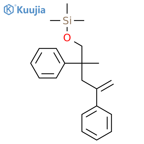 Trimethyl[(2-methyl-2,4-diphenylpent-4-en-1-yl)oxy]silane structure