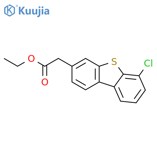 3-Dibenzothiopheneacetic acid, 6-chloro-, ethyl ester structure