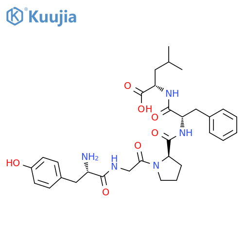 L-Leucine, N-[N-[1-(N-L-tyrosylglycyl)-D-prolyl]-L-phenylalanyl]- structure