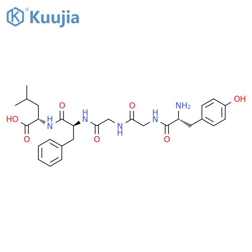 L-Leucine, N-[N-[N-(N-D-tyrosylglycyl)glycyl]-L-phenylalanyl]- structure
