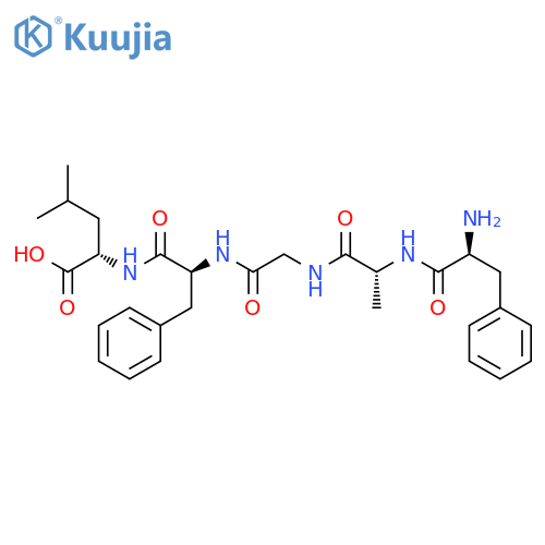 L-Leucine, N-[N-[N-(N-L-phenylalanyl-D-alanyl)glycyl]-L-phenylalanyl]- structure
