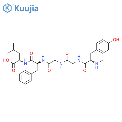 L-Leucine, N-[N-[N-[N-(N-methyl-L-tyrosyl)glycyl]glycyl]-L-phenylalanyl]- structure