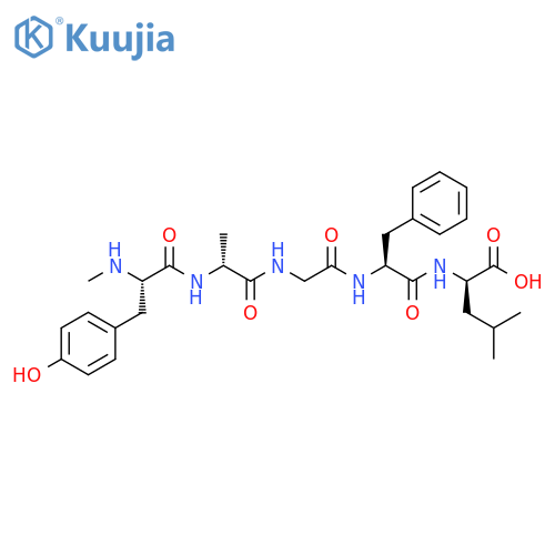 D-Leucine,N-[N-[N-[N-(N-methyl-L-tyrosyl)-D-alanyl]glycyl]-L-phenylalanyl]- structure