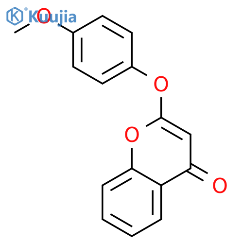 4H-1-BENZOPYRAN-4-ONE, 2-(4-METHOXYPHENOXY)- structure