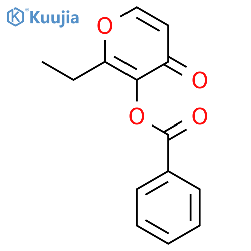 4H-PYRAN-4-ONE, 3-(BENZOYLOXY)-2-ETHYL- structure