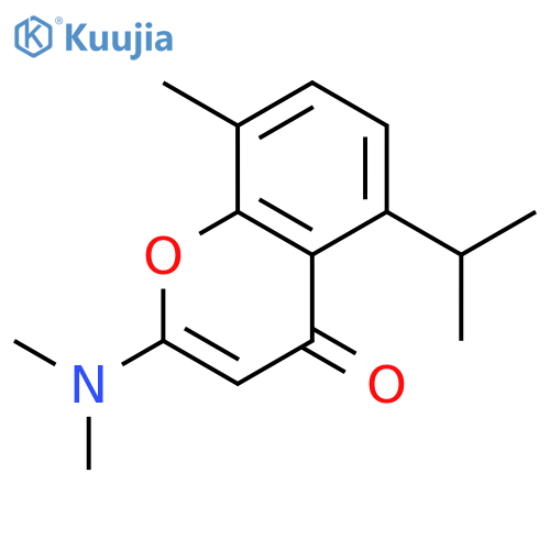 4H-1-Benzopyran-4-one,2-(dimethylamino)-8-methyl-5-(1-methylethyl)- structure