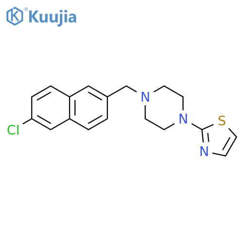 PIPERAZINE, 1-[(6-CHLORO-2-NAPHTHALENYL)METHYL]-4-(2-THIAZOLYL)- structure