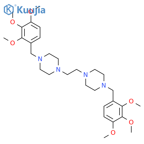 1,1'-(Ethane-1,2-diyl)bis{4-[(2,3,4-trimethoxyphenyl)methyl]piperazine} structure