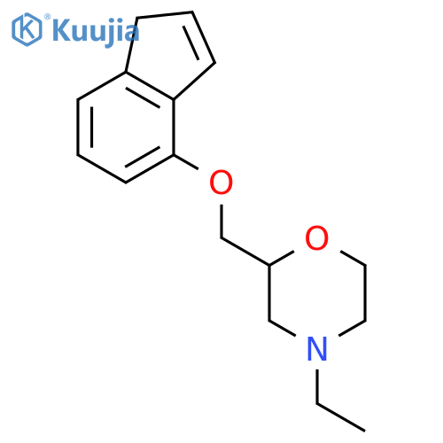 Morpholine, 4-ethyl-2-[(1H-inden-4-yloxy)methyl]- structure