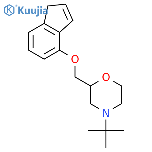 Morpholine, 4-(1,1-dimethylethyl)-2-[(1H-inden-4-yloxy)methyl]- structure