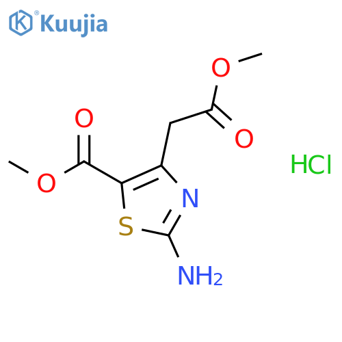 Methyl 2-amino-4-(2-methoxy-2-oxoethyl)thiazole-5-carboxylate hydrochloride structure
