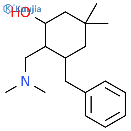 CYCLOHEXANOL, 2-[(DIMETHYLAMINO)METHYL]-5,5-DIMETHYL-3-(PHENYLMETHYL)- structure