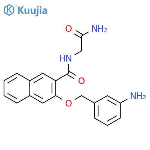 2-Naphthalenecarboxamide,N-(2-amino-2-oxoethyl)-3-[(3-aminophenyl)methoxy]- structure