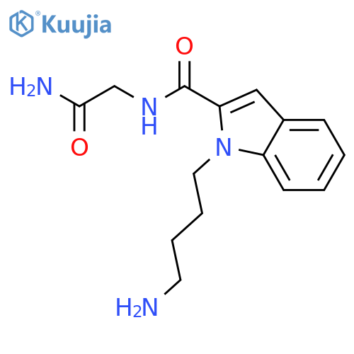 1H-Indole-2-carboxamide, 1-(4-aminobutyl)-N-(2-amino-2-oxoethyl)- structure