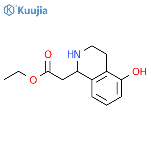 1-Isoquinolineaceticacid, 1,2,3,4-tetrahydro-5-hydroxy-, ethyl ester structure