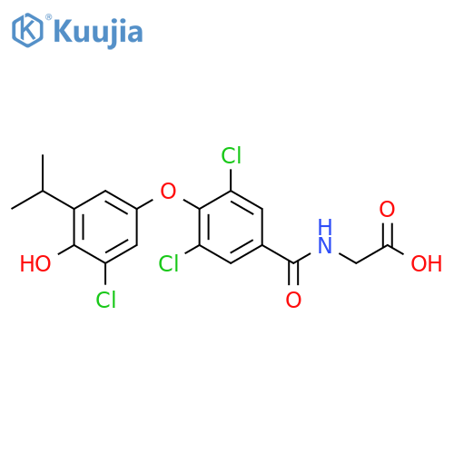Glycine,N-[3,5-dichloro-4-[3-chloro-4-hydroxy-5-(1-methylethyl)phenoxy]benzoyl]- structure