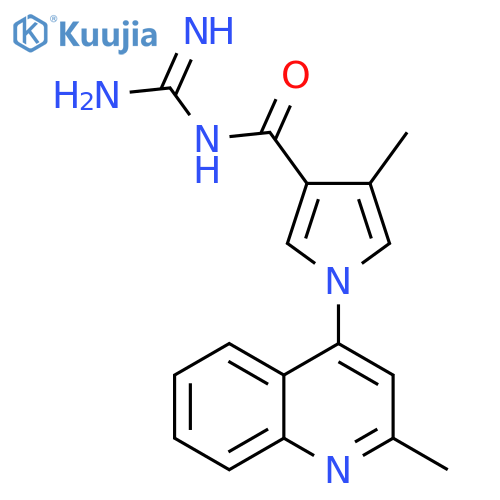 1H-Pyrrole-3-carboxamide,N-(aminoiminomethyl)-4-methyl-1-(2-methyl-4-quinolinyl)- structure