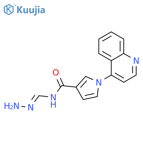 1H-Pyrrole-3-carboxamide, N-(aminoiminomethyl)-1-(4-quinolinyl)- structure