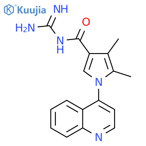 1H-Pyrrole-3-carboxamide,N-(aminoiminomethyl)-4,5-dimethyl-1-(4-quinolinyl)- structure