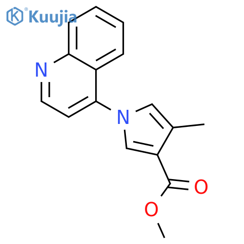 1H-Pyrrole-3-carboxylic acid, 4-methyl-1-(4-quinolinyl)-, methyl ester structure
