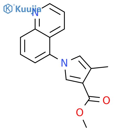 1H-Pyrrole-3-carboxylic acid, 4-methyl-1-(5-quinolinyl)-, methyl ester structure