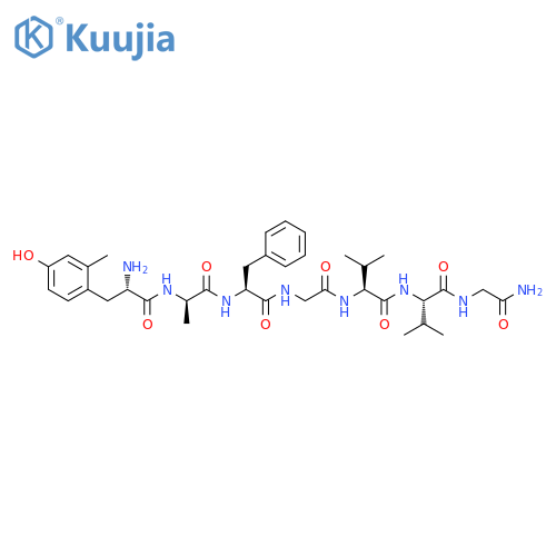 Glycinamide,2-methyl-L-tyrosyl-D-alanyl-L-phenylalanylglycyl-L-valyl-L-valyl- structure