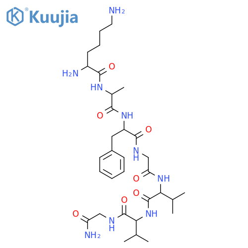 Glycinamide, L-lysyl-D-alanyl-L-phenylalanylglycyl-L-valyl-L-valyl- structure