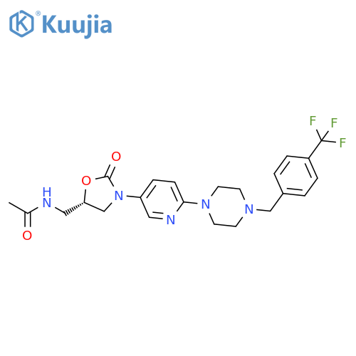 Acetamide,N-[[(5S)-2-oxo-3-[6-[4-[[4-(trifluoromethyl)phenyl]methyl]-1-piperazinyl]-3-pyridinyl]-5-oxazolidinyl]methyl]- structure