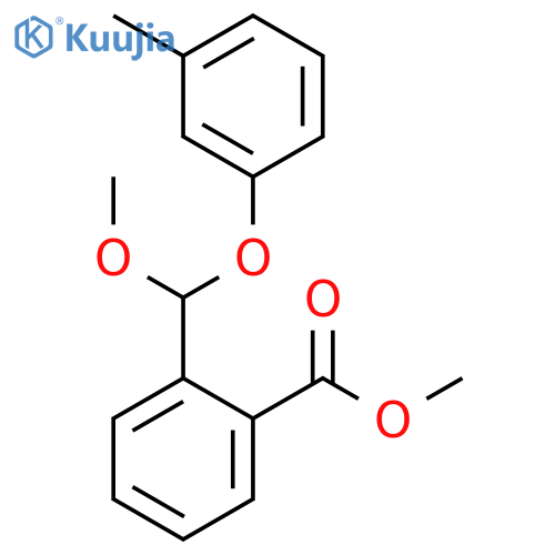 Benzoic acid, 2-[methoxy(3-methylphenoxy)methyl]-, methyl ester structure