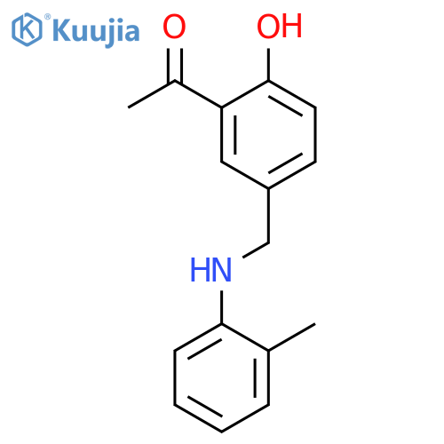 Ethanone, 1-[2-hydroxy-5-[[(2-methylphenyl)amino]methyl]phenyl]- structure