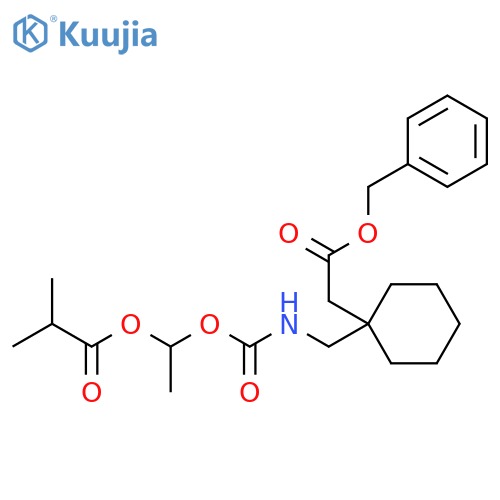 1-((((1-(2-(Benzyloxy)-2-oxoethyl)cyclohexyl)methyl)carbamoyl)oxy)ethyl Isobutyrate structure