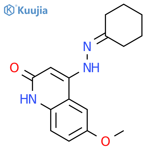 2(1H)-Quinolinone, 4-(cyclohexylidenehydrazino)-6-methoxy- structure