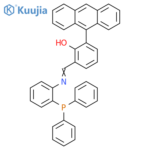 Phenol,2-(9-anthracenyl)-6-[[[2-(diphenylphosphino)phenyl]imino]methyl]- structure