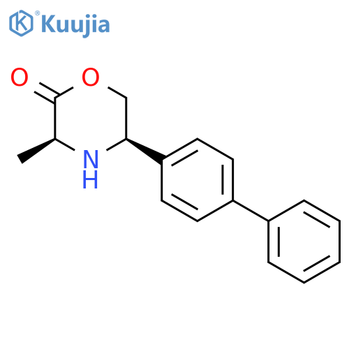 2-MORPHOLINONE, 5-[1,1'-BIPHENYL]-4-YL-3-METHYL-, (3S-CIS)- structure