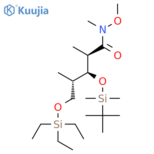 L-ARABINONAMIDE, 2,4-DIDEOXY-3-O-[(1,1-DIMETHYLETHYL)DIMETHYLSILYL]-N-METHOXY-N,2,4-TRIMETHYL-5-O-(TRIETHYLSILYL)- (9CI) structure